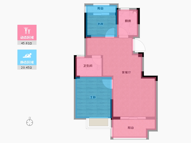 浙江省-衢州市-中梁融信拾光里-58.00-户型库-动静分区