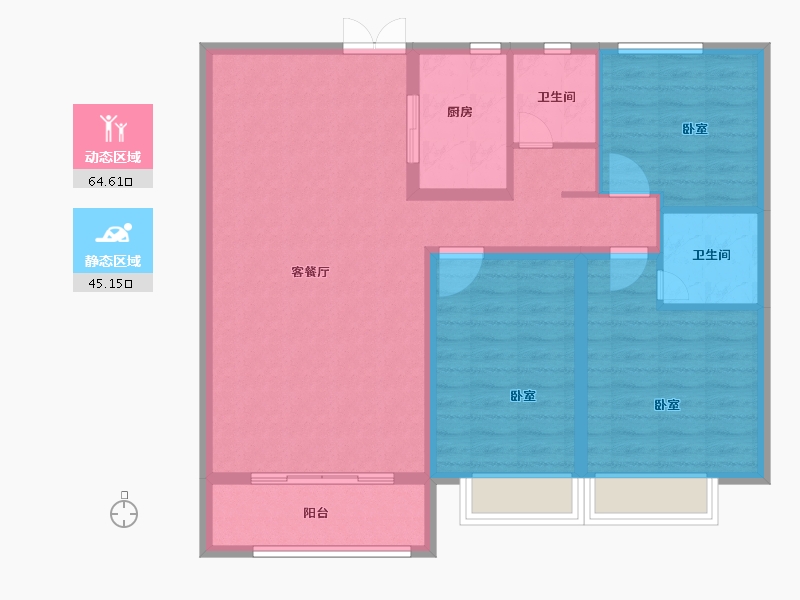 河南省-安阳市-西府景苑-99.18-户型库-动静分区