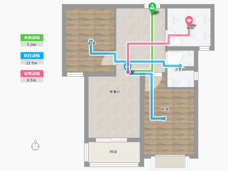 河南省-安阳市-阳光森林-64.99-户型库-动静线