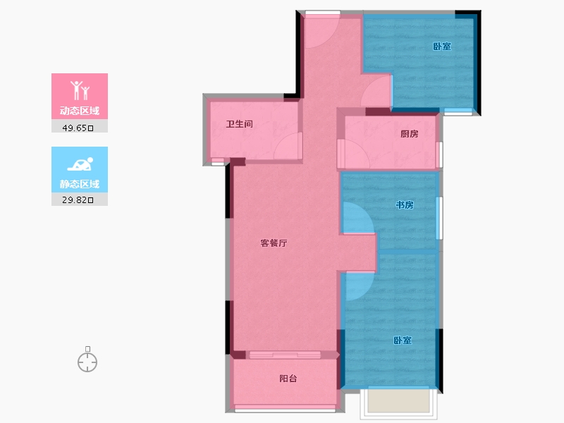 河南省-郑州市-御品蔚来云城-71.00-户型库-动静分区