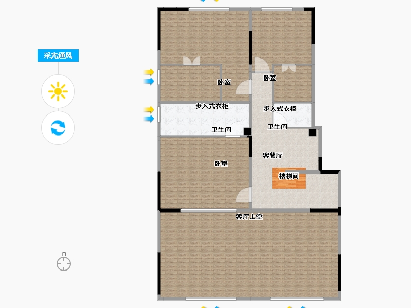 河南省-新乡市-蓝光凤湖长岛国际社区-206.20-户型库-采光通风