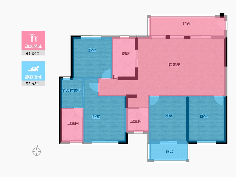 福建省-宁德市-福安世茂云玺-102.00-户型库-动静分区