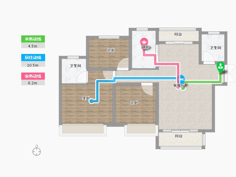 山东省-济南市-凤凰国际-104.01-户型库-动静线