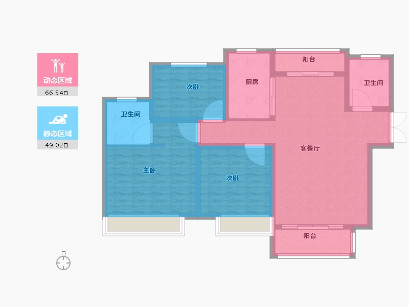 山东省-济南市-凤凰国际-104.01-户型库-动静分区