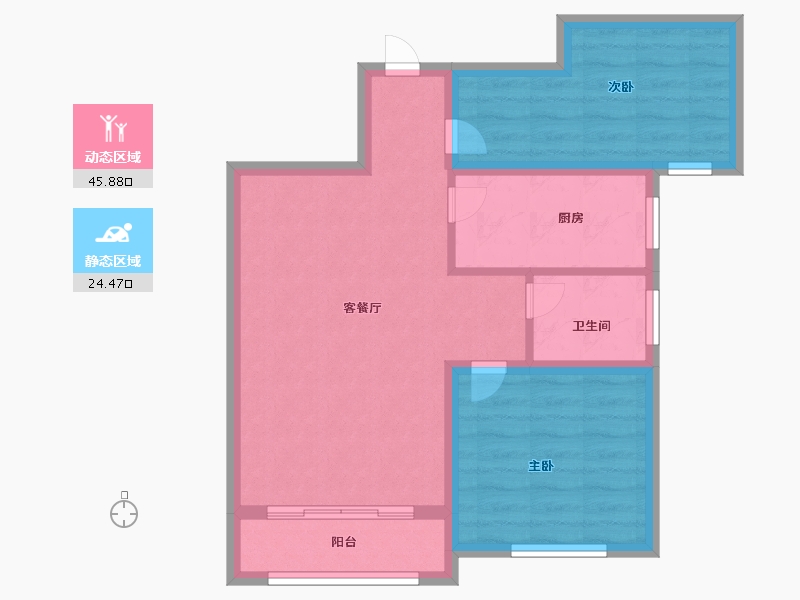 山东省-济南市-映月紫云城-62.44-户型库-动静分区