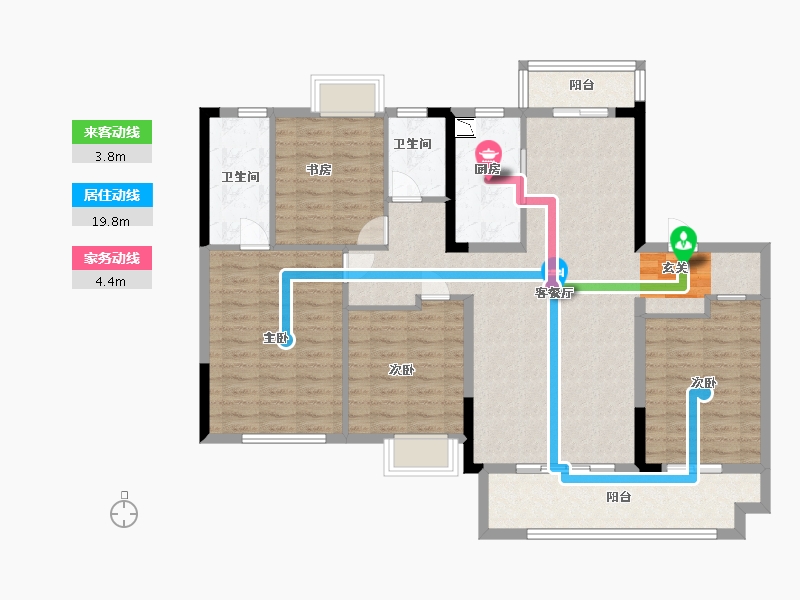 江西省-南昌市-正荣棠悦-118.40-户型库-动静线