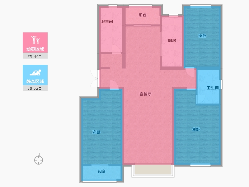 山东省-潍坊市-图蘭朵-112.00-户型库-动静分区