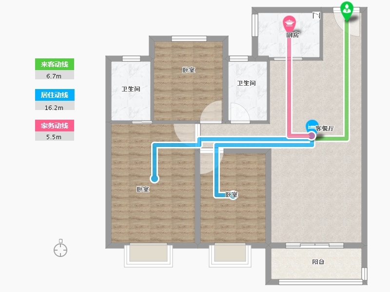 河南省-安阳市-内黄嘉洲城-104.62-户型库-动静线