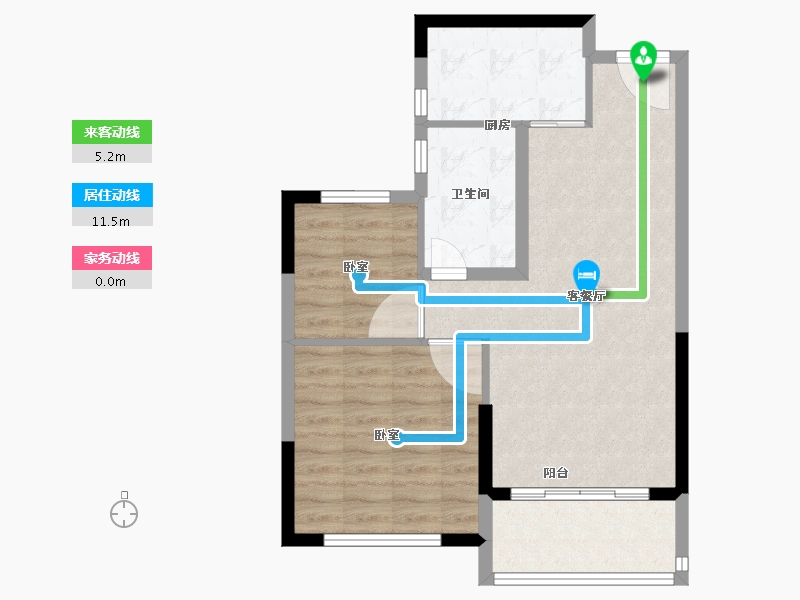 河南省-郑州市-郑东恒大文化旅游城-66.00-户型库-动静线