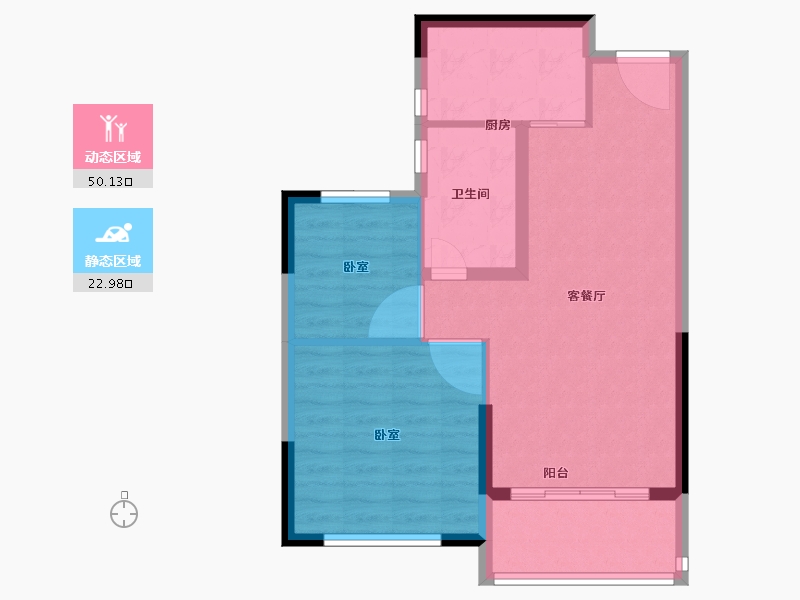 河南省-郑州市-郑东恒大文化旅游城-66.00-户型库-动静分区