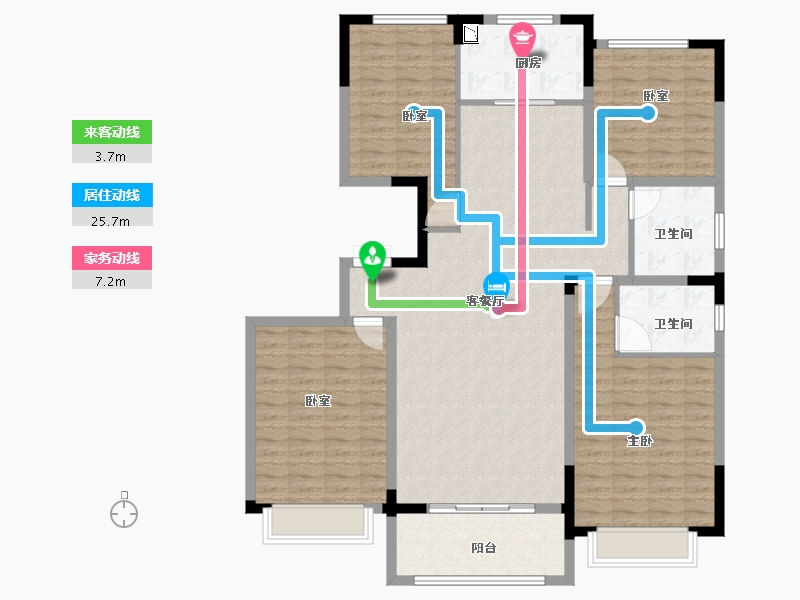 河南省-洛阳市-恒泰中心-135.60-户型库-动静线