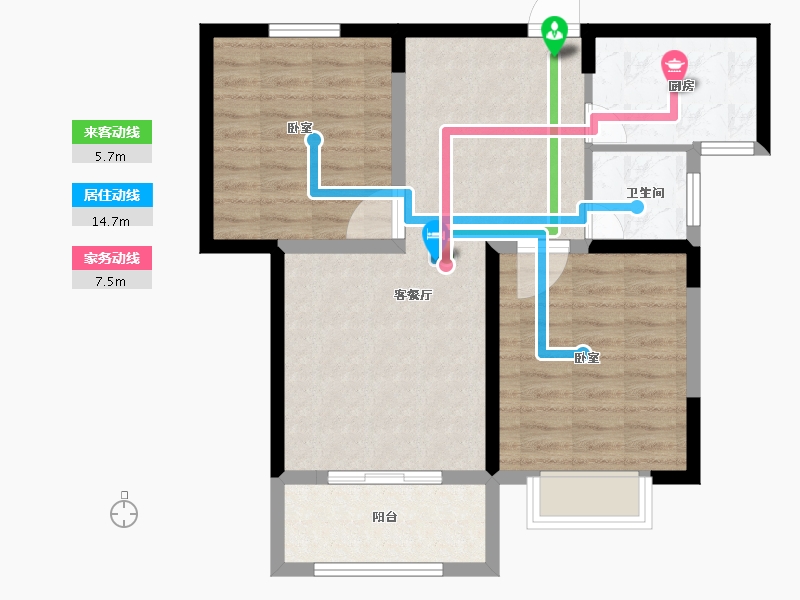 河南省-安阳市-多伦公园里-71.04-户型库-动静线