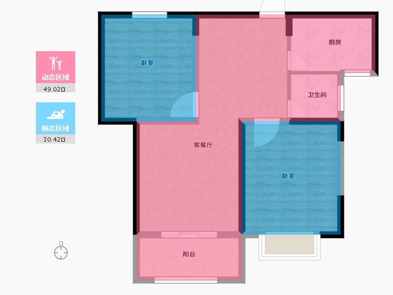 河南省-安阳市-多伦公园里-71.04-户型库-动静分区