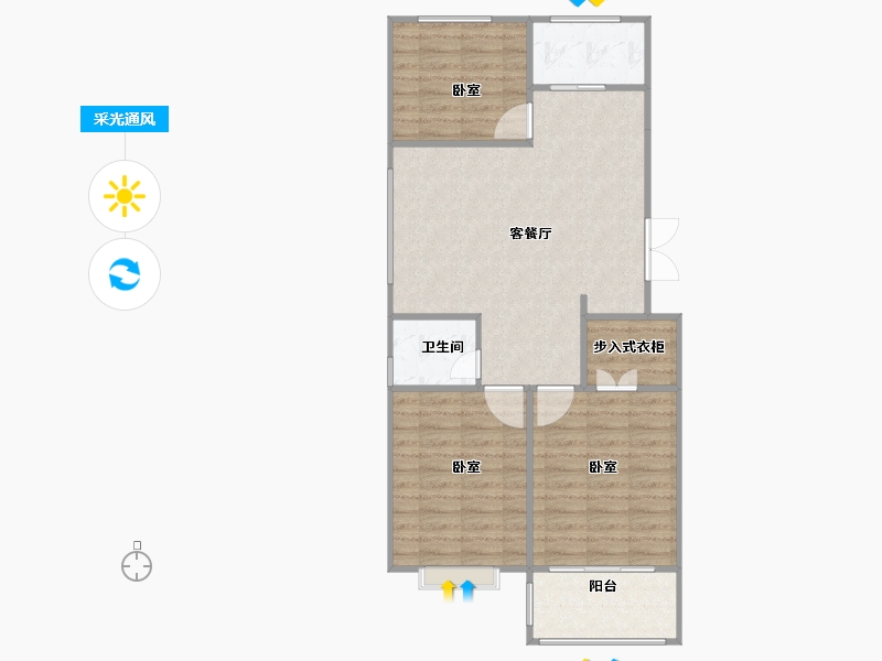 山东省-烟台市-东泰仕林首府-79.20-户型库-采光通风