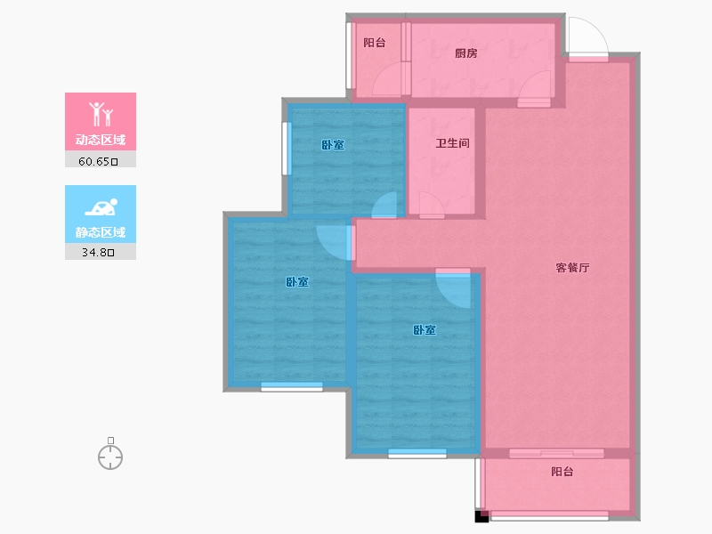 河南省-安阳市-天宏美好生活家园-85.00-户型库-动静分区