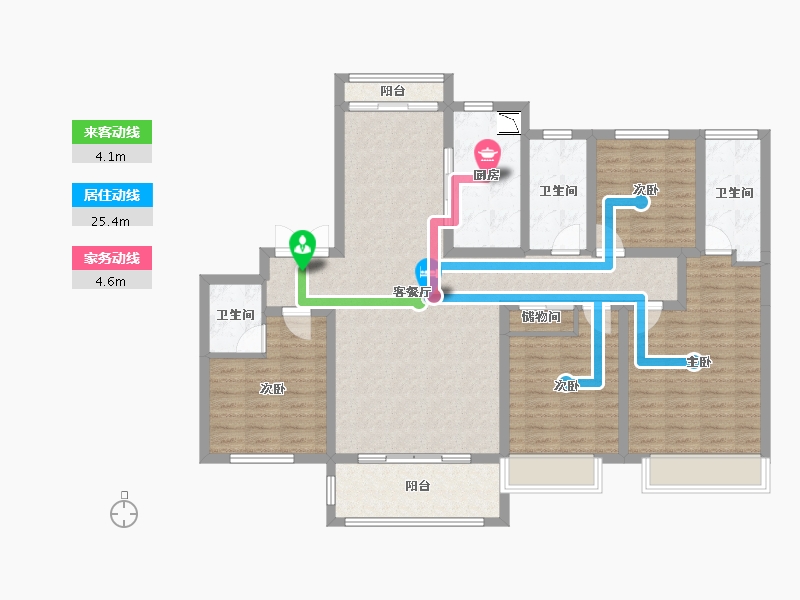 山东省-济南市-凤凰国际-124.28-户型库-动静线