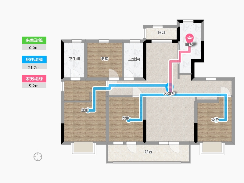 山东省-青岛市-青铁香溪地-105.00-户型库-动静线