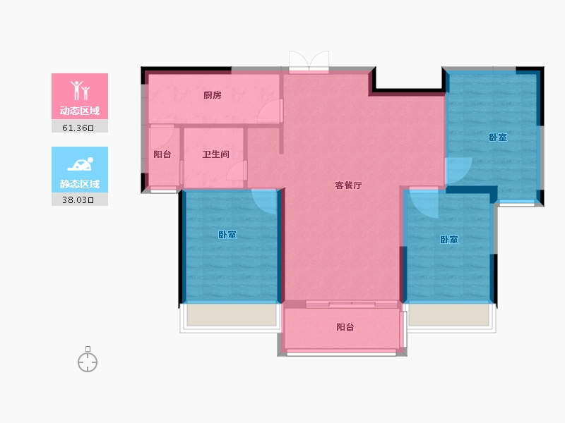 山东省-菏泽市-永泰和顺园-90.00-户型库-动静分区