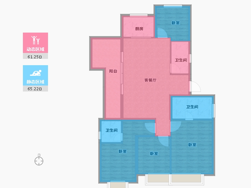 河南省-新乡市-蓝光凤湖长岛国际社区-114.20-户型库-动静分区