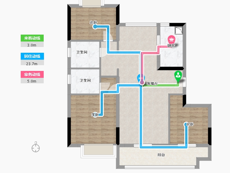 江西省-南昌市-安义碧桂园·云著-93.00-户型库-动静线