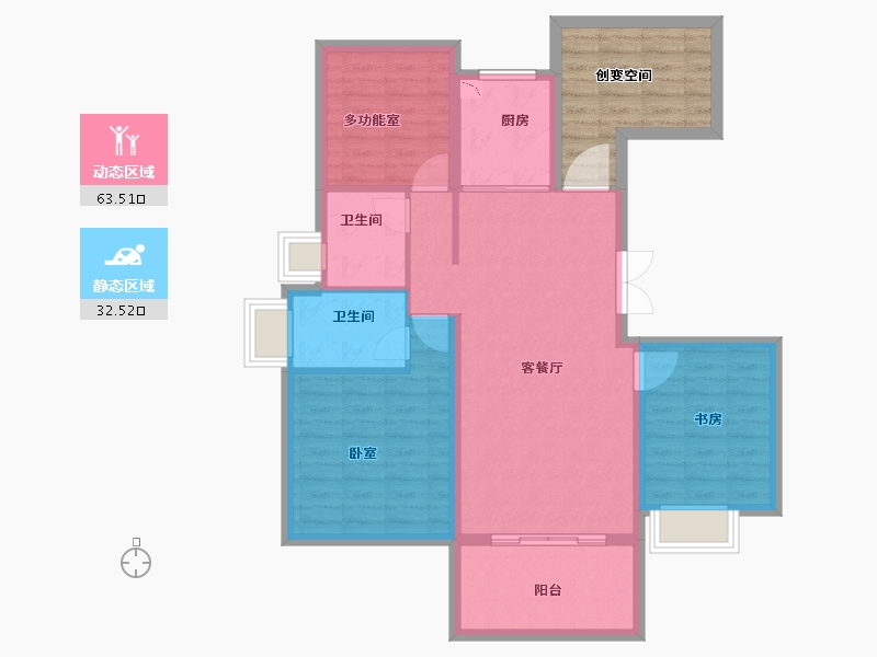 安徽省-合肥市-中国铁建悦湖国际-96.00-户型库-动静分区