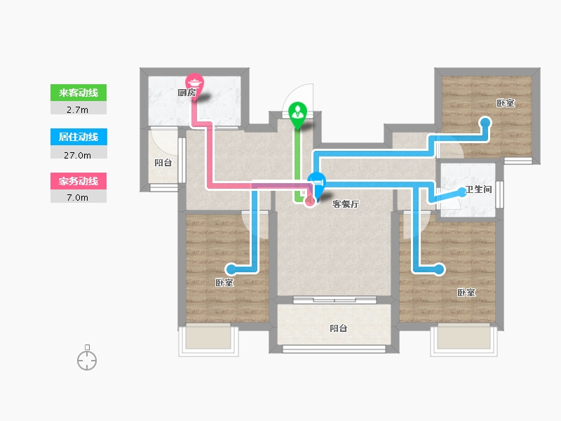 河南省-郑州市-御品蔚来云城-75.00-户型库-动静线