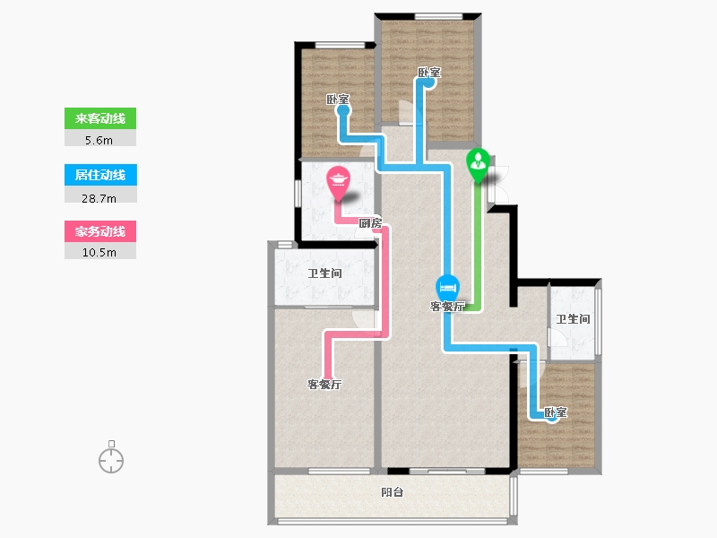 河南省-郑州市-融创金林金水府-153.00-户型库-动静线