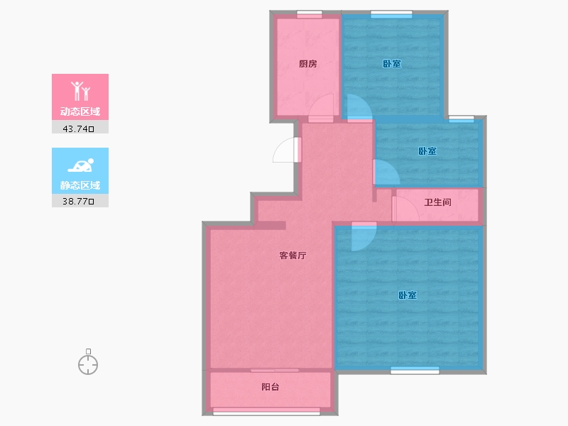 山东省-烟台市-长寿城-74.00-户型库-动静分区