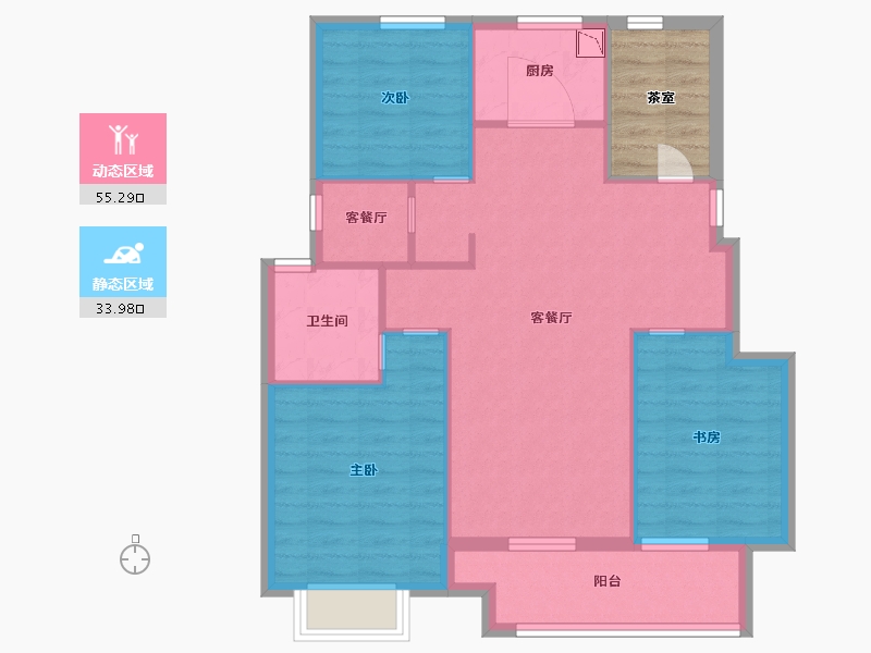 江西省-南昌市-国贸凤凰原-86.00-户型库-动静分区