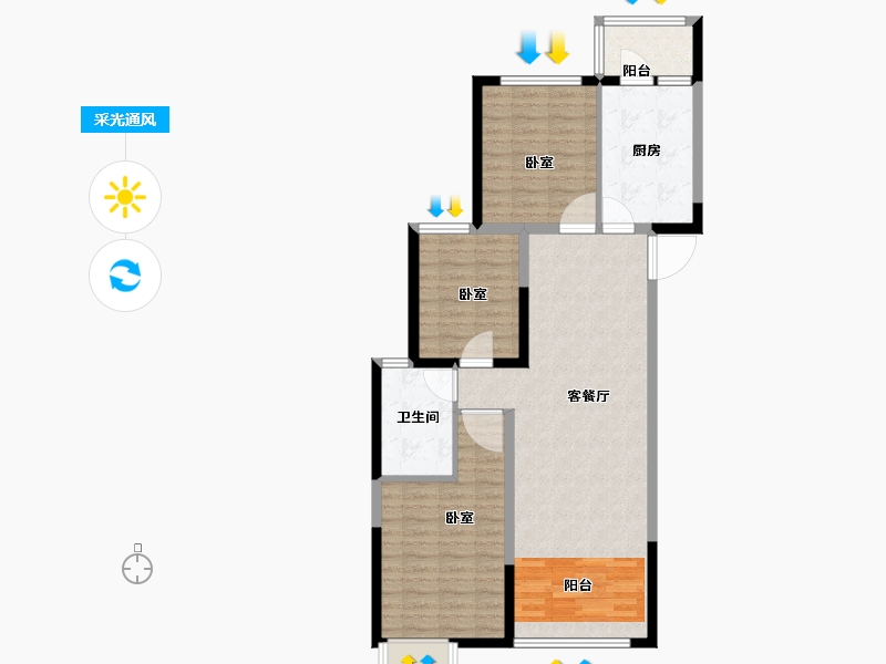 新疆维吾尔自治区-乌鲁木齐市-乌鲁木齐恒大名都-94.00-户型库-采光通风