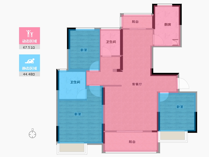 河南省-焦作市-建业星天地-100.00-户型库-动静分区