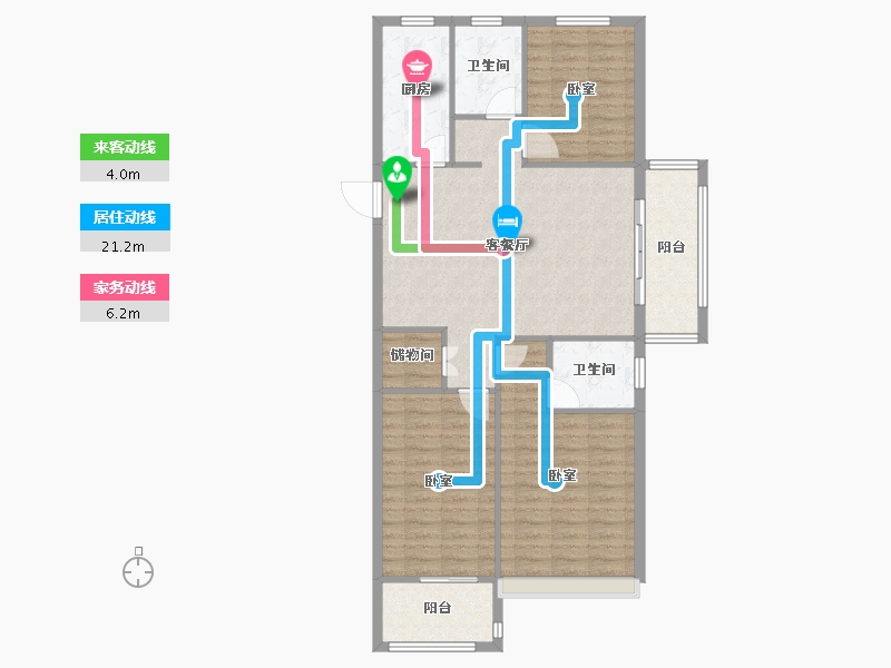 河南省-安阳市-新城国际三期-101.89-户型库-动静线