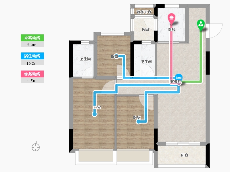 浙江省-绍兴市-随园二期-78.00-户型库-动静线