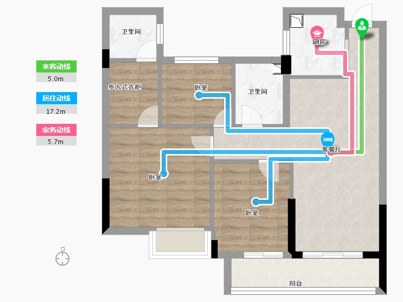 福建省-宁德市-金御尚品-70.00-户型库-动静线