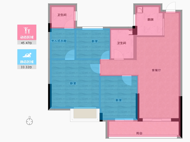 福建省-宁德市-金御尚品-70.00-户型库-动静分区