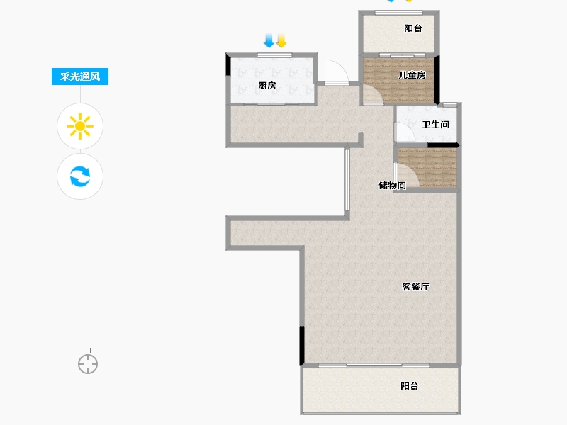 福建省-漳州市-碧桂园阳光城十里江湾-184.00-户型库-采光通风