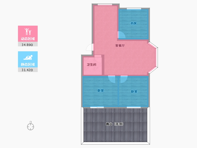 山东省-烟台市-珑泉望园-82.00-户型库-动静分区