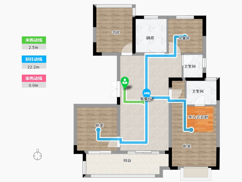 安徽省-合肥市-锦绣花城-102.00-户型库-动静线