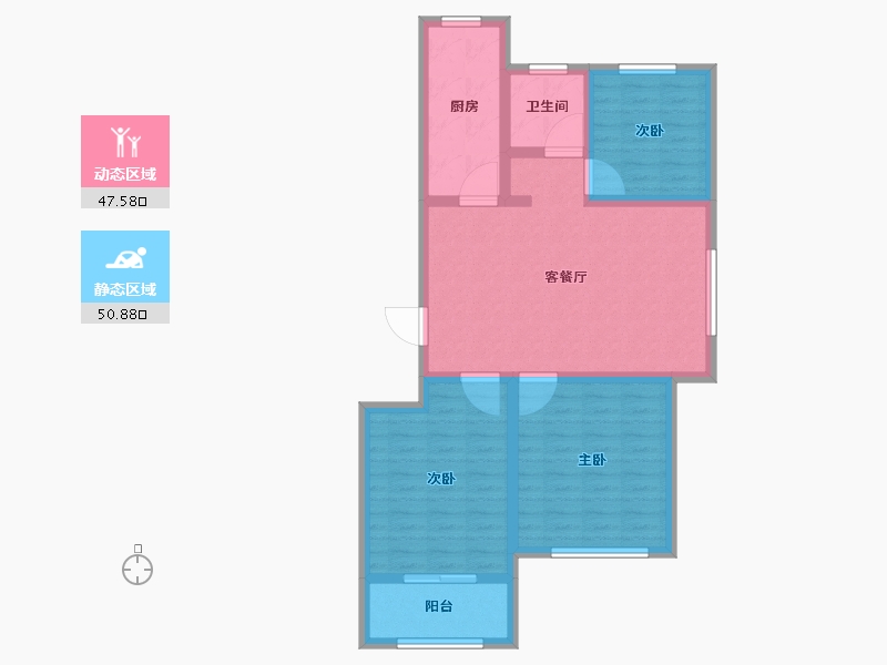 山东省-烟台市-鑫发小区东区-88.04-户型库-动静分区