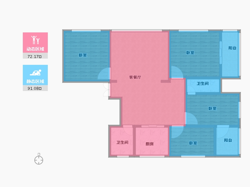 山东省-菏泽市-格兰云天-147.92-户型库-动静分区