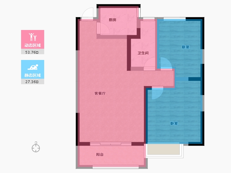 河南省-焦作市-盛业清华园-71.57-户型库-动静分区