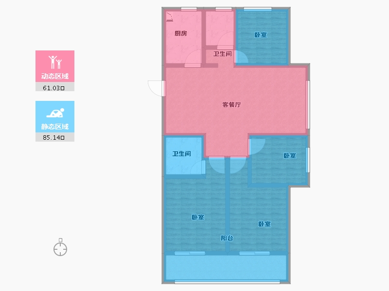 山东省-菏泽市-菏泽佳和广场-131.00-户型库-动静分区