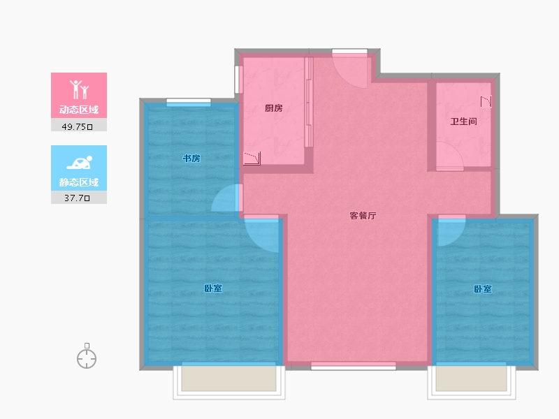 新疆维吾尔自治区-乌鲁木齐市-海大香山壹号-78.26-户型库-动静分区