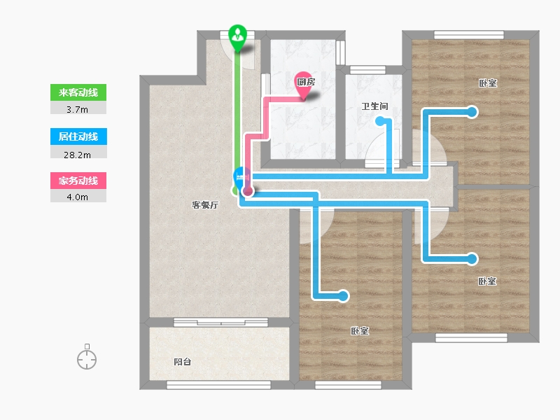 山东省-菏泽市-城建翰林华庭-83.01-户型库-动静线