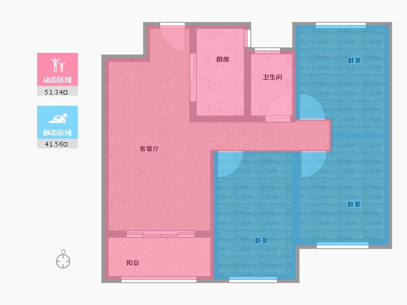 山东省-菏泽市-城建翰林华庭-83.01-户型库-动静分区