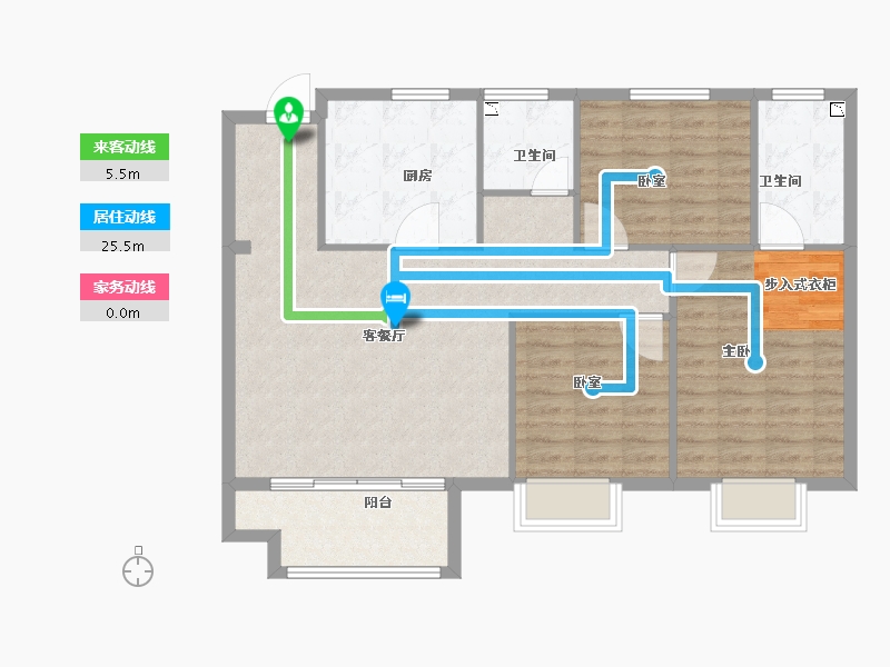 河南省-洛阳市-建业龙城东望-96.00-户型库-动静线