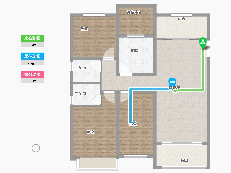 河南省-安阳市-国宾府-119.96-户型库-动静线