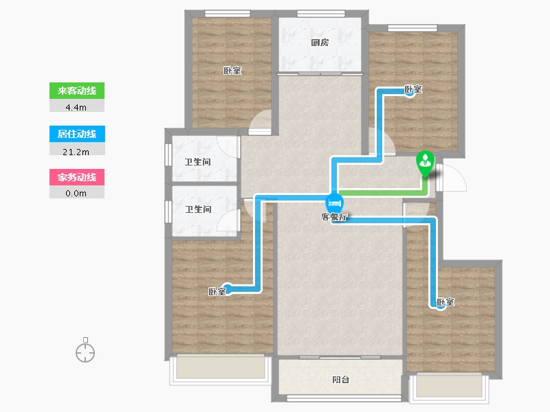 河南省-安阳市-丛台金悦湾-114.00-户型库-动静线