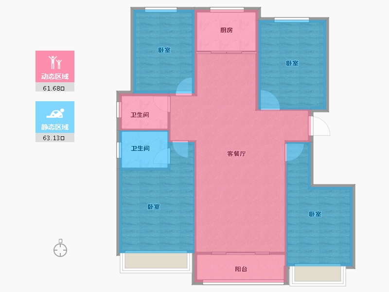 河南省-安阳市-丛台金悦湾-114.00-户型库-动静分区