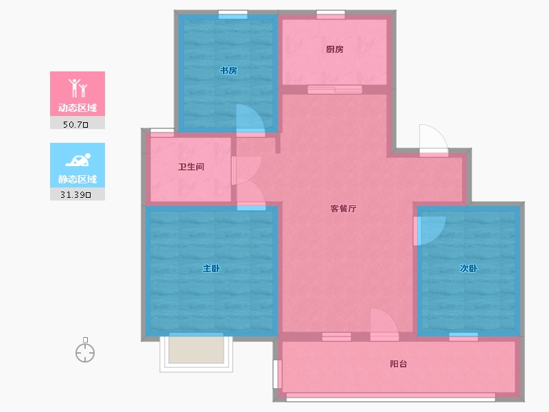 山东省-青岛市-保利开投徕卡公园-72.03-户型库-动静分区